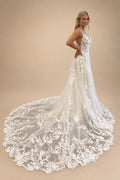 Luxury Beading Lace Boho Wedding Dress Spaghetti Straps Rincess Bridal A Line Beach Summer Wedding Gown Customized