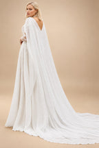 Custom Plus Size Wedding Dress Long Sleeves A Line Lace Applique Gown