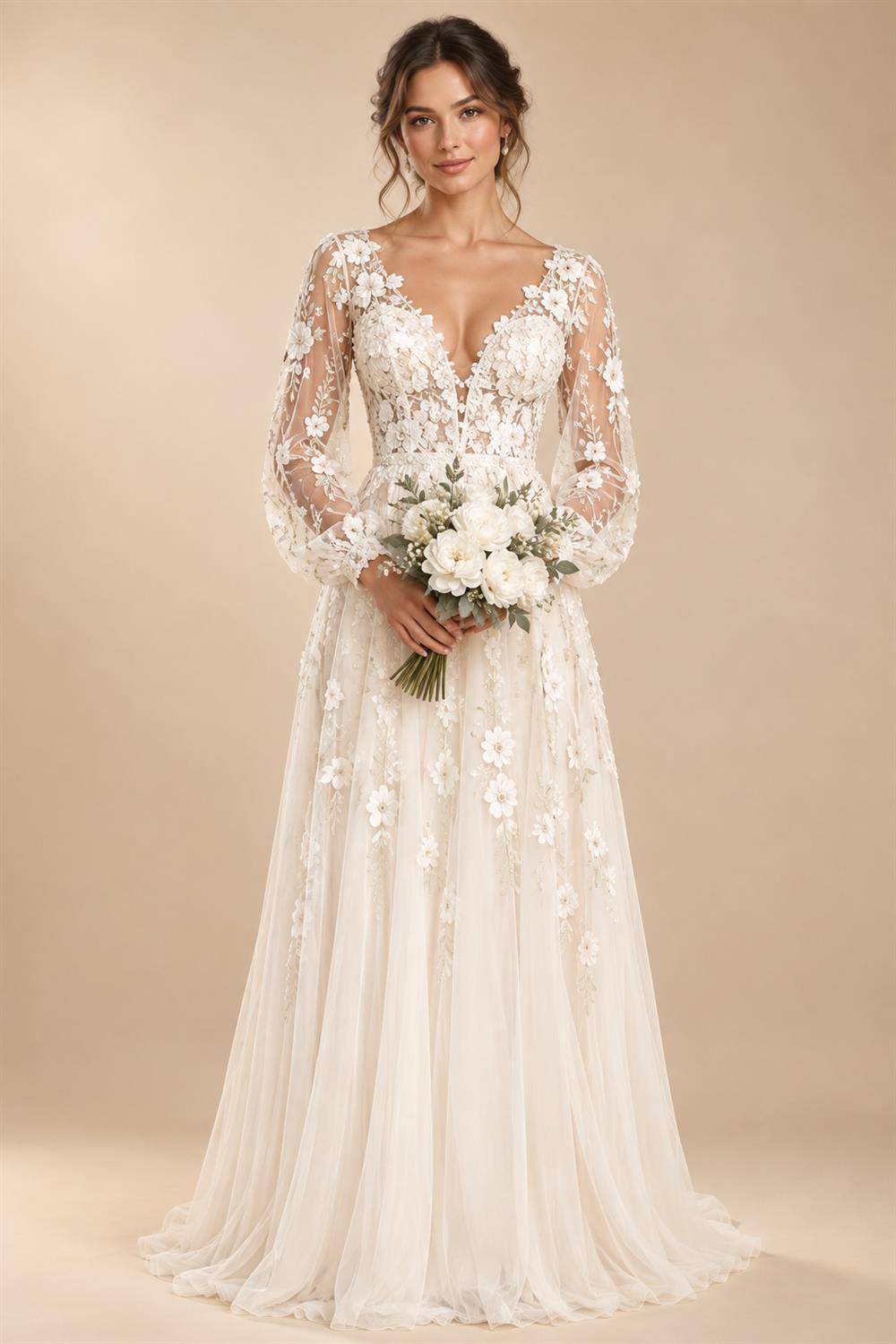Stock LACE Wedding Dresses Cheap Robe De Mariee Customized