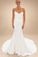 Elegant Mermaid Wedding Dresses With Train Sweeheart Neck Bridal Gowns Customized Vestidos De Novia Boda