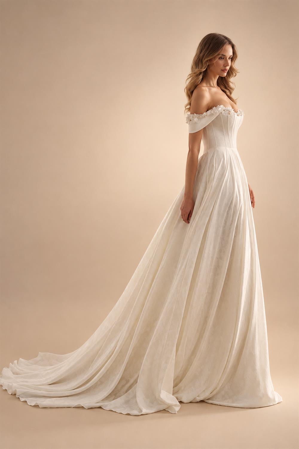 Sweetheart Off The Shoulder A-Line Wedding Dresses 2026 Women Flowers Lace Pleat Open Back Satin Vestidos Customized
