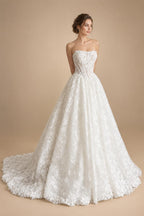 Lace Ball Gown Wedding Dress Sexy Off Shoulder Pearls Bridal Partry Gown Backless Princess Bride Gown Customized