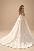 A-line Flowers Appliques Wedding Dress 2027 Garden Spaghetti Strap Bridal Gowns Sweetheart Wedding Gown Customized