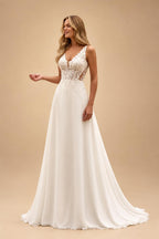 Halter Neck Tulle Wedding Dresses Sexy Sleeveless Bridal Gowns with Sweep Train and Button Back Customized