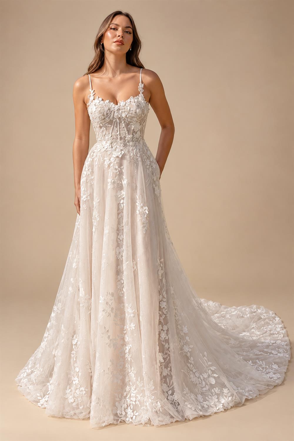 Sweetheart Tulle Wedding Dress Sequins Appliques Lace Off Shoulder Bridal Gown Vestidos Customized