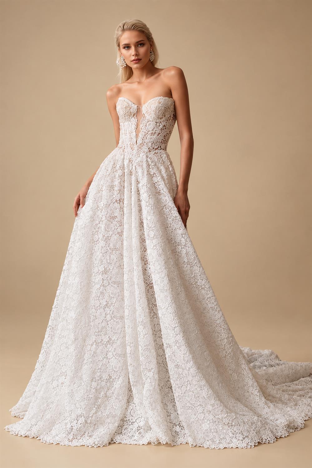 Sweetheart Off Shoulder Lace Wedding Dress A-line Wedding Gowns For Women Robe De Mariee Customized