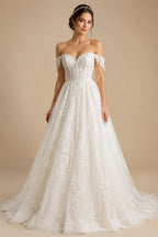Garden Tulle Wedding Dress Bridal Sleeveless Open Back Appliques A Line Bridal Gowns robe de mariée Customized