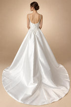 Mikado Satin Wedding Dress Church Wedding Gowns New In 2025 Vestidos Long Beach Bridal Dress Square Customized