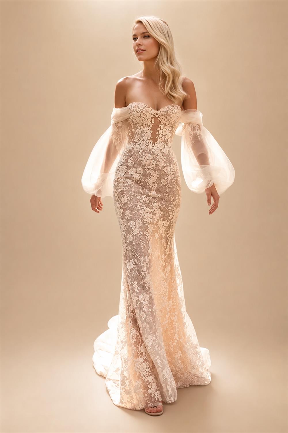 Mermaid Vintage Wedding Dresses 2024 Sweetheart Off The Shoulder Vestido De Novia Appliques 3D Flowers Robe De Marie