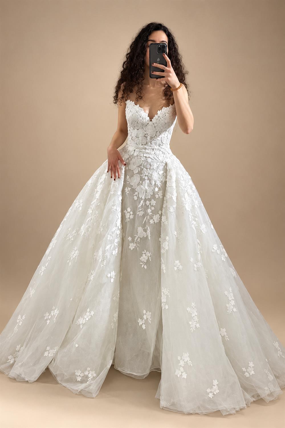 Mermaid Wedding Dresses with Detachable Train Strapless Sleeveless Pleat Backless Sweep Train Vestidos Customized