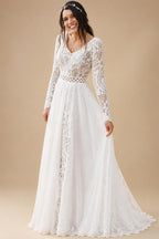 Wedding Dress Plus Size A-Line Off The Shoulder Lace Applique Tulle Backless Robe De Mariée Orienta Sweep Train Gown