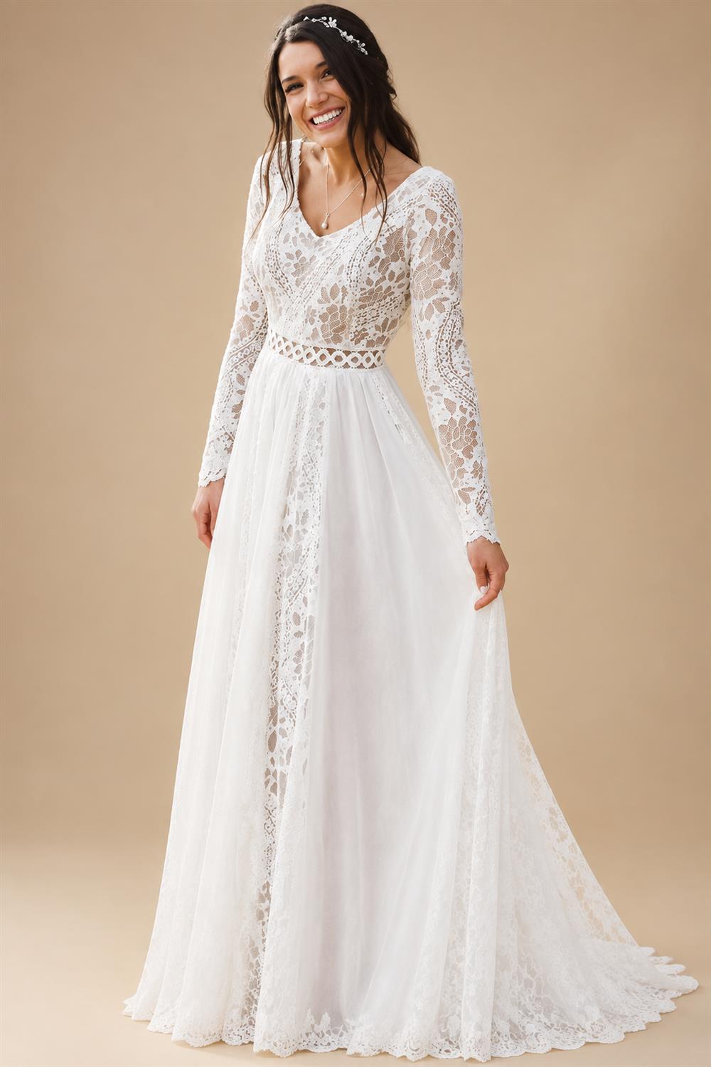 Wedding Dress Plus Size A-Line Off The Shoulder Lace Applique Tulle Backless Robe De Mariée Orienta Sweep Train Gown