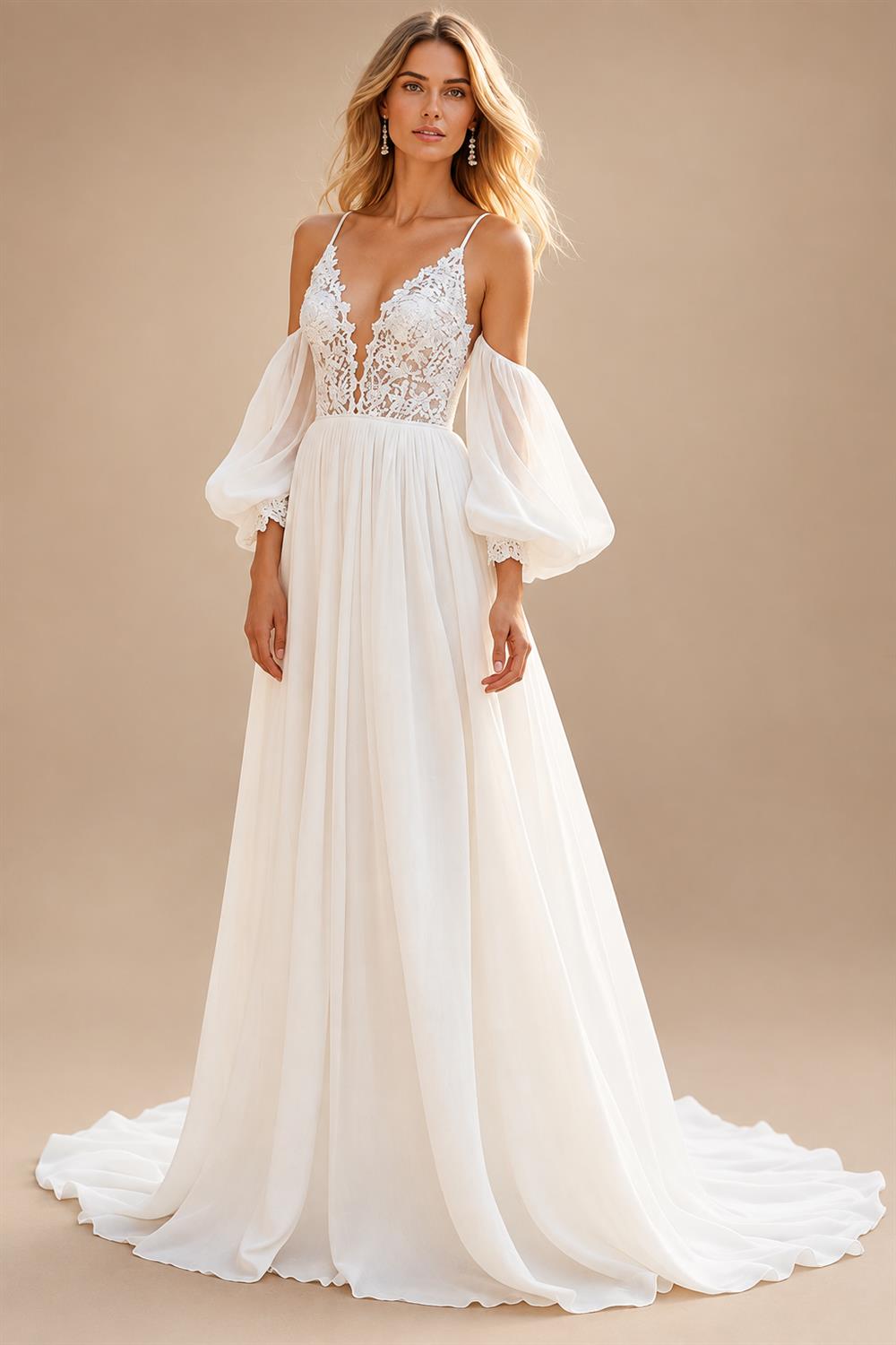 Lace Mermaid Wedding Dress Spaghetti Straps Cut Out Long Train Bridal Gowns Vestidos de Nova