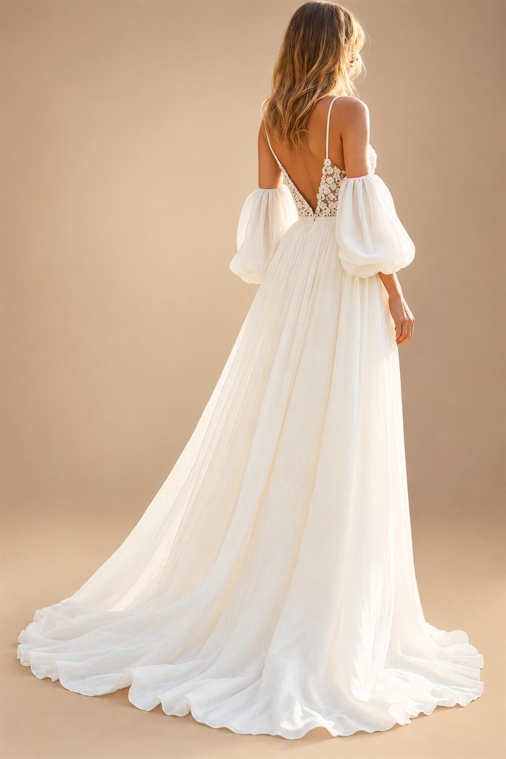 Lace Mermaid Wedding Dress Spaghetti Straps Cut Out Long Train Bridal Gowns Vestidos de Nova