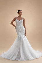 Off the Shoulder Mermaid Wedding Dress Customized Lace Appliques Backless vestidos para mujer elegantes y bonitos