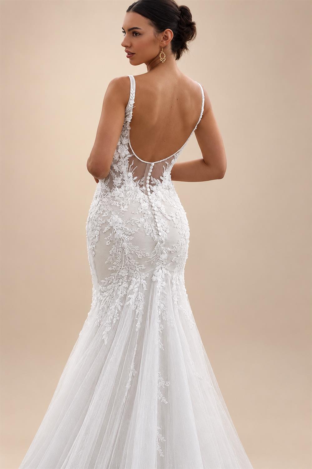 Off the Shoulder Mermaid Wedding Dress Customized Lace Appliques Backless vestidos para mujer elegantes y bonitos