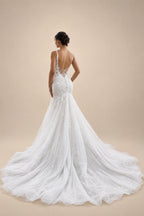 Off the Shoulder Mermaid Wedding Dress Customized Lace Appliques Backless vestidos para mujer elegantes y bonitos