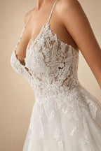 Lace Ivory A Line Spaghetti Straps Garden Wedding Dress Crepe SatinCustomized Country Bridal Gowns vestido femininos