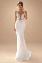 Spaghetti Straps Wedding Dress for Women with Lace Tail Backless Long Bride Dresses 2026 Customized