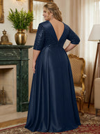 A-Line Chiffon One Shoulder Draped Cape Sleeves Floor-Length Mother of the Bride & Groom Dresses (SHI22500629)