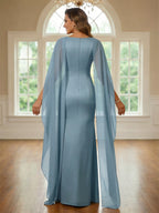 Sequin Floral Sheath Floor-Length Mother of the Bride & Groom Dresses with Satin Bodice (SHI22500925)