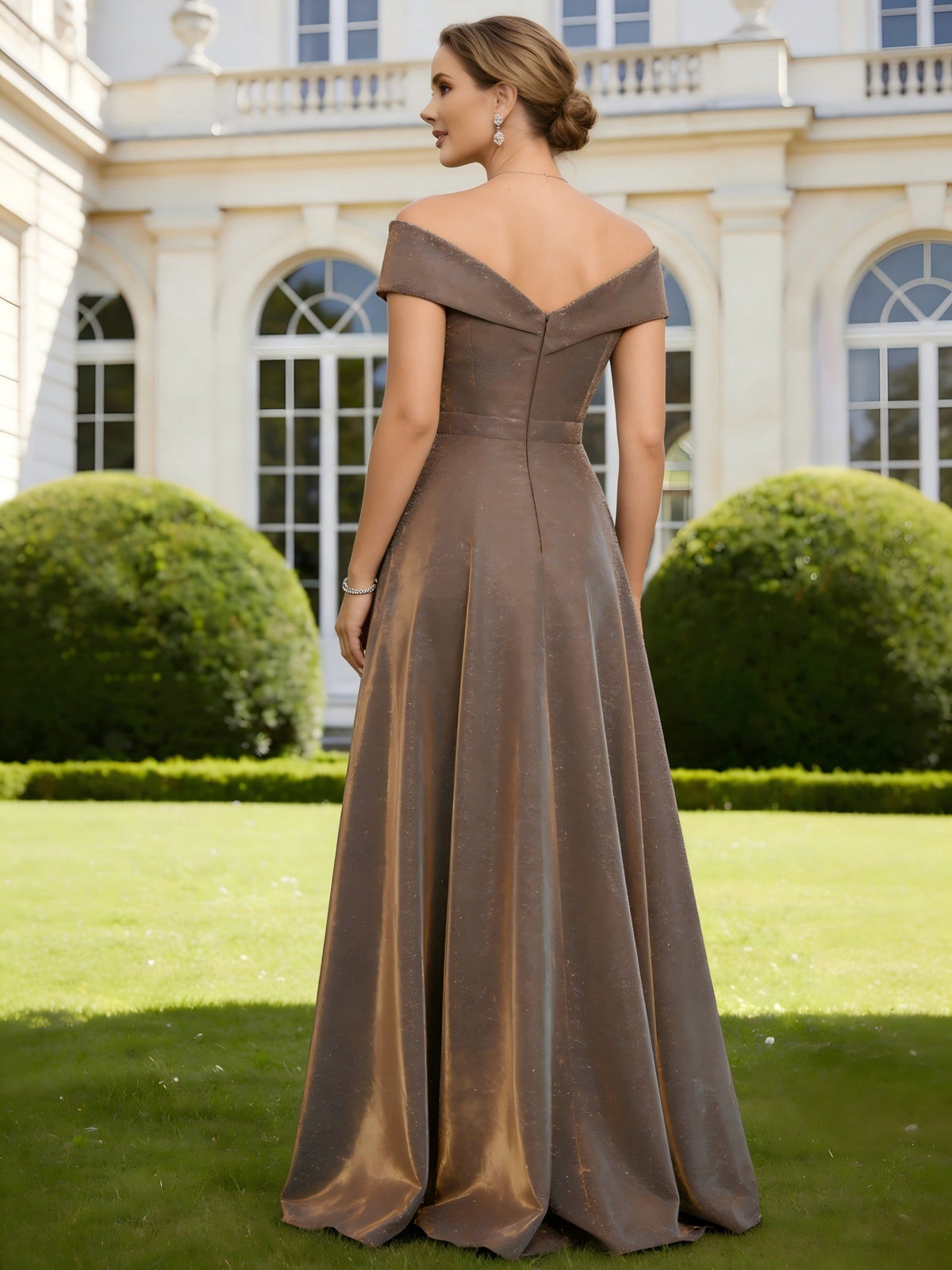 Sheath V Neck 3/4 Sleeve Sequined Mother of the Bride Dresses with Appliques (SHI22500209)