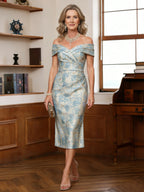 Mermaid Scoop Long Sleeve Floor Length Mother of the Bride Dresses with Peplum & Appliques (SHI22500269)