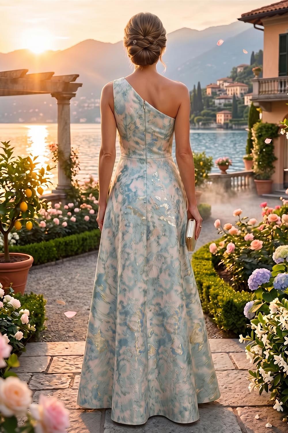 A-Line/Princess Sweetheart Chiffon Maxi Mother of the Bride & Groom Dresses with Lace Appliques & Ruched Bodice (SHI22501637)