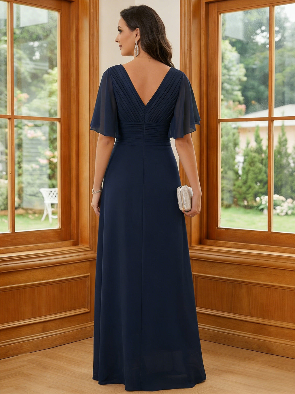 Elegant A-Line Chiffon Floor-Length Mother of the Bride & Groom Dresses with Satin Corset Bodice (SHI22500678)