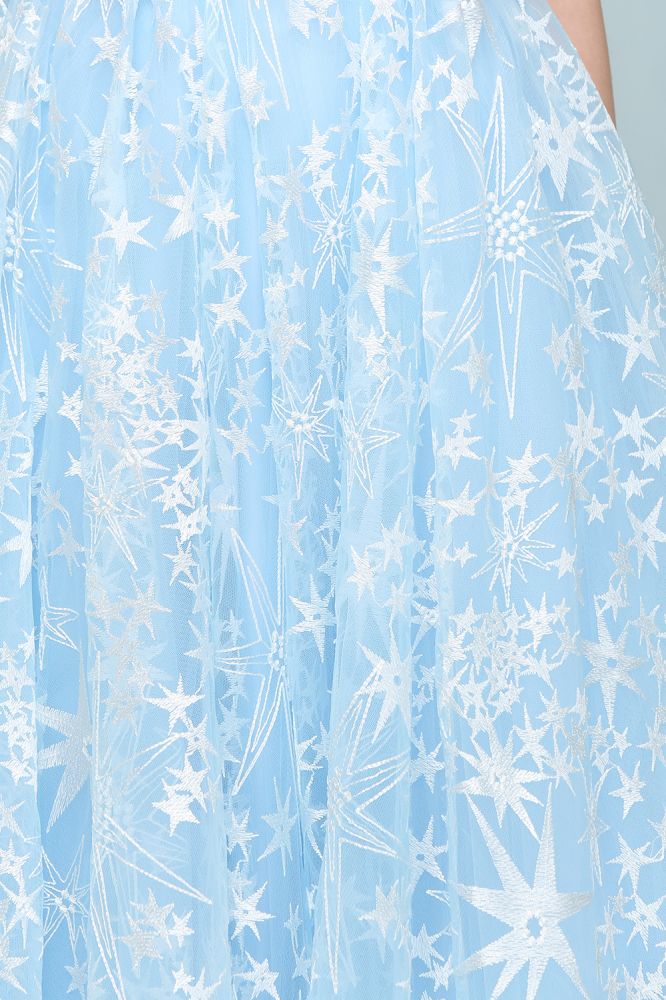 Robes de bal longues en tulle appliqué, ligne A, manches courtes en cape