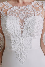 Long Sleeves Mermaid Lace Wedding Dress