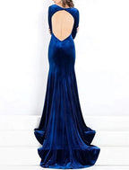 Long Sleeve Prom Dresses Royal Blue Formal Dress With Sleeves