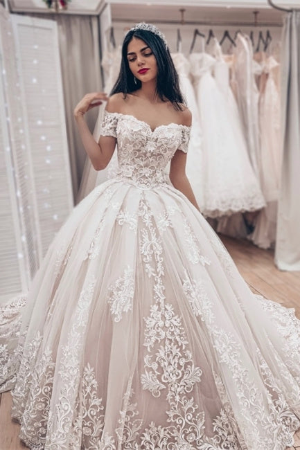 Vestidos de noiva de luxo princesa | Vestidos de noiva em renda