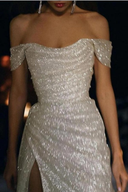 Robes de mariée sirène / trompette Robe étincelante et brillante Fête de mariage