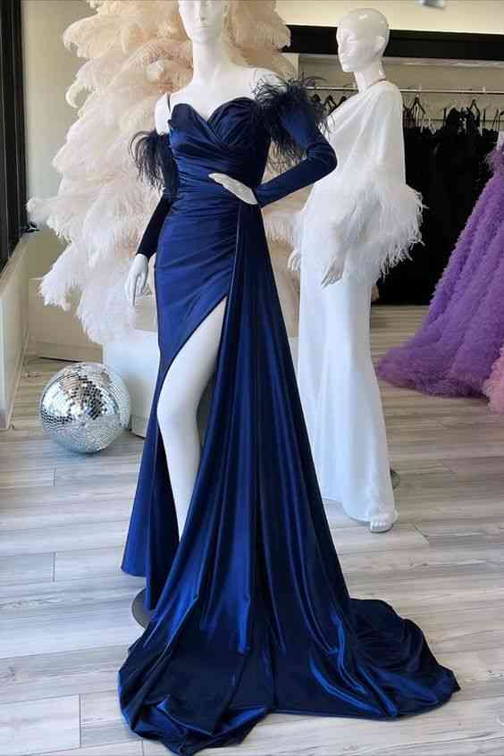 Vestido Formal Vermelho Plissado com Mangas Destacáveis, Estilo Namorada