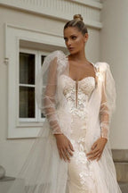 Luxurious Sweetheart Sleeveless Mermaid Lace Bridal Gown For Wedding Dress