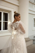 Robes de mariée sirène en dentelle sans manches, chérie noble