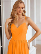 Vestidos de Damas de Honra com Alças Finas, Longos, Formais, para Festas e Baile de Finalistas 28060