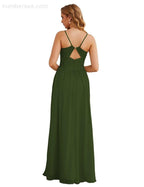 Vestidos de Damas de Honra com Alças Finas, Longos, Formais, para Festas e Baile de Finalistas 28060