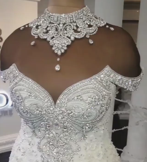 Mermaid Wedding Dress Off The Shoulder With Appliques Beads