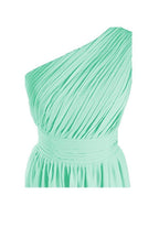 One Shoulder Bridesmaid Dresses Chiffon Prom Evening Dress BD008