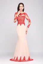 Robe de soirée rose sirène à décolleté en cœur, traîne ample et jolie dentelle