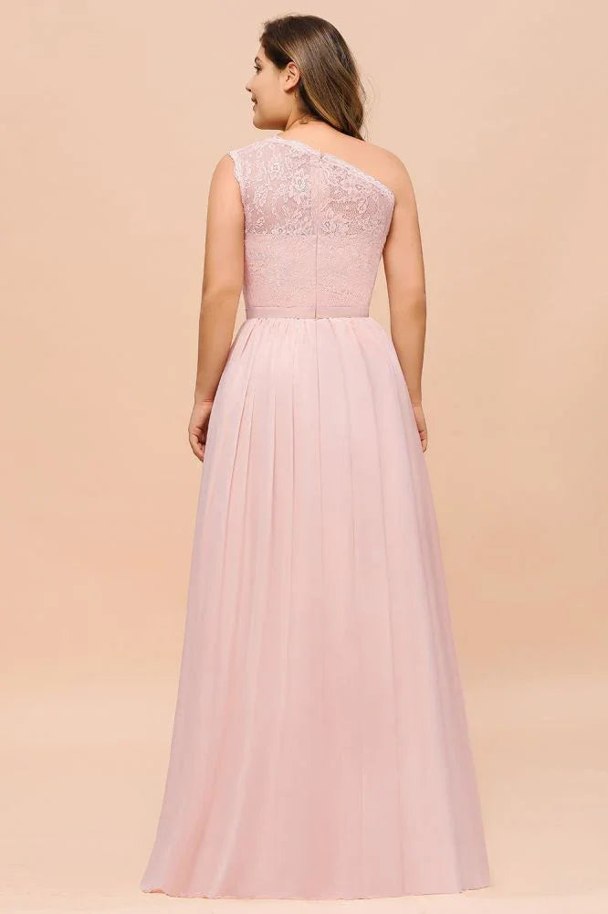 Vestido de Dama de Honra Sem Mangas Plus Size, Corte em A, Comprido com Fenda Lateral para Festa de Casamento