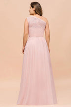Vestido de Dama de Honra Sem Mangas Plus Size, Corte em A, Comprido com Fenda Lateral para Festa de Casamento