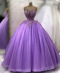 Robe de princesse éblouissante violette pailletée Y972