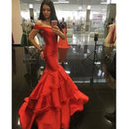 Sexy rotes Meerjungfrauen-Abendkleid mit offenem Rücken, festliches Kleid, Abendkleid, Ballkleid Y1443