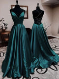 Robes longues de soirée en satin à fines bretelles spaghetti, robe de soirée pour femmes, robes élégantes pour femmes Y668