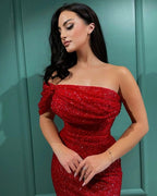 Robes de bal longues rouges | Robes de soirée scintillantes