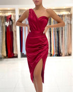 Rote Abendkleider kurz | Schlichtes Cocktailkleid