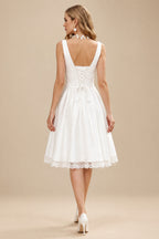 Rutipo Ivory Simple Short Wedding Dresses 2023 Ivory Backless Satin Lace Up Bridal Dress